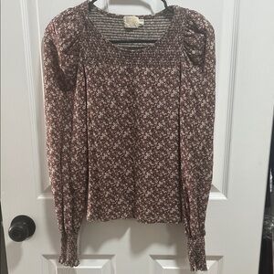 Nation LTD Brown Floral Blouse